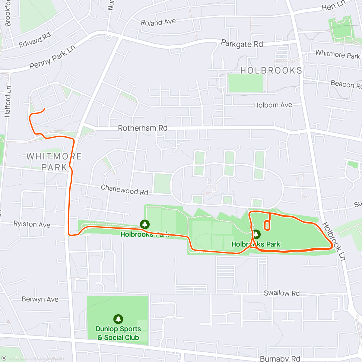 Map of the activity, Misty Morning Run