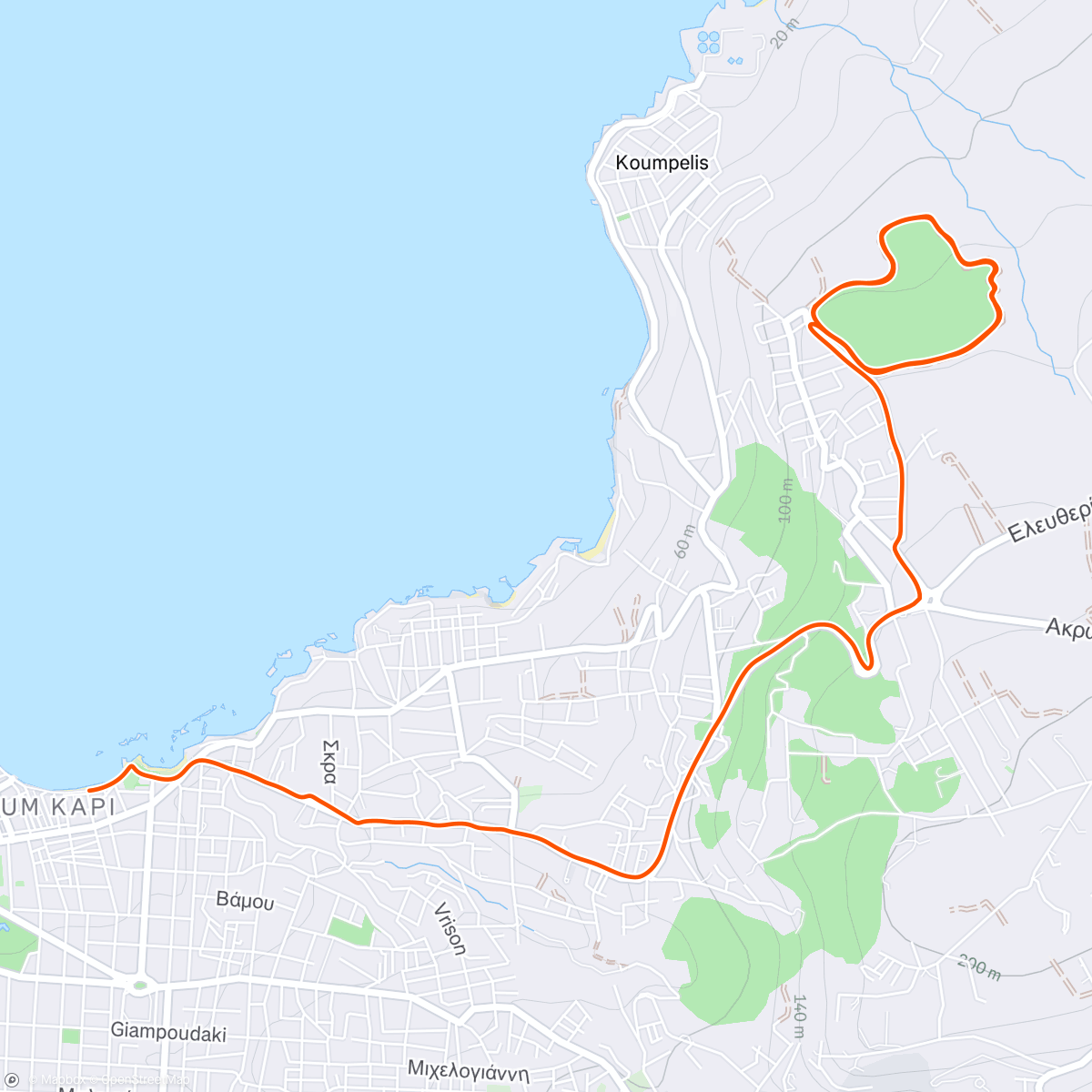 Map of the activity, Workout Wednesday