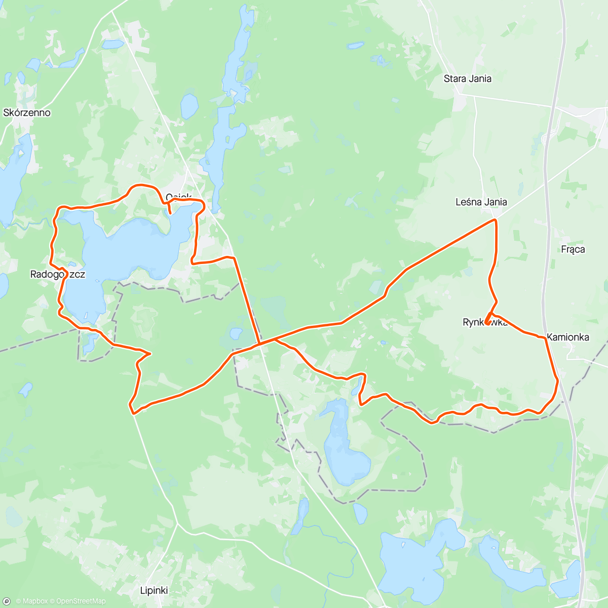 Map of the activity, Kociewie: Dzień 2