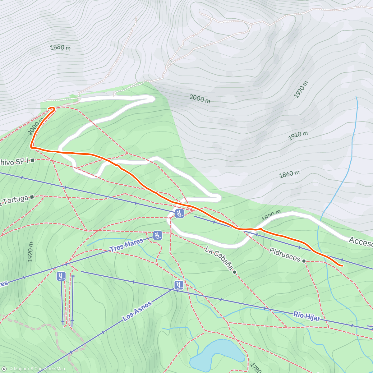 Map of the activity, My first skimo experience with 2 pro's (going down on those light skimo skies was something different.. :S )