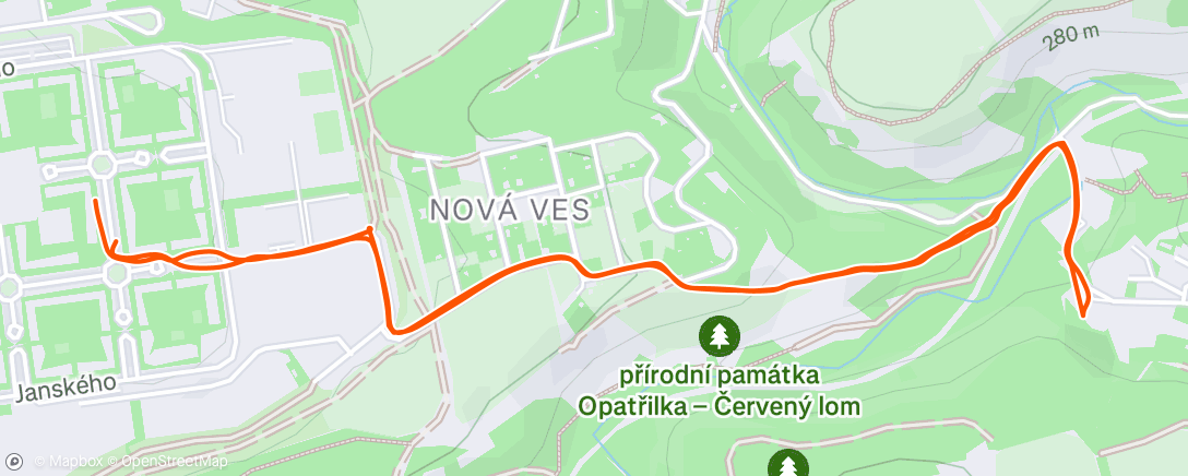 Map of the activity, Afternoon Walk