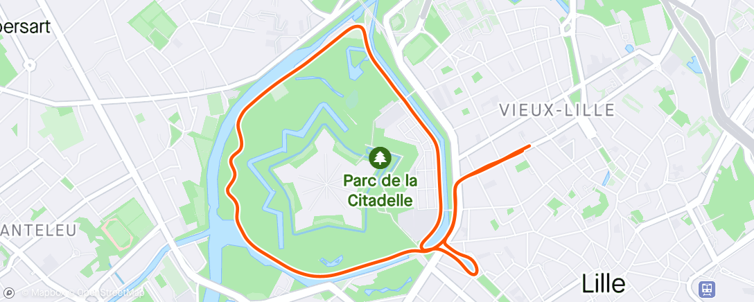 Map of the activity, Course à pied - S5-1