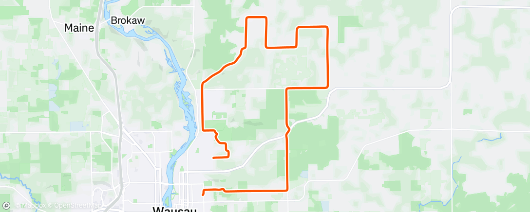 Map of the activity, Evening Ride