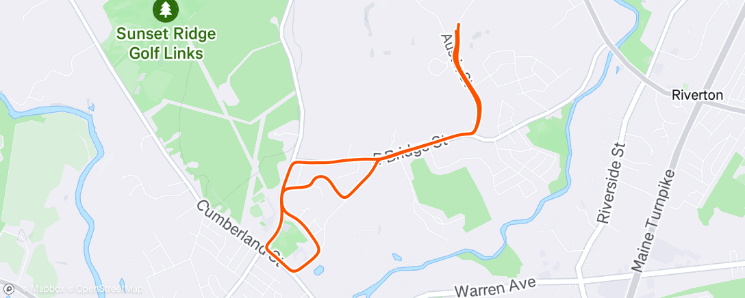 Map of the activity, Westbrook Loop