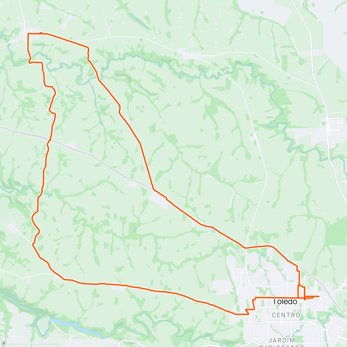 Map of the activity, Toledo Bikers nos embalos de sábado à tarde preparo para o Pedala Biopark/TRA 2024, bora lá turma show....