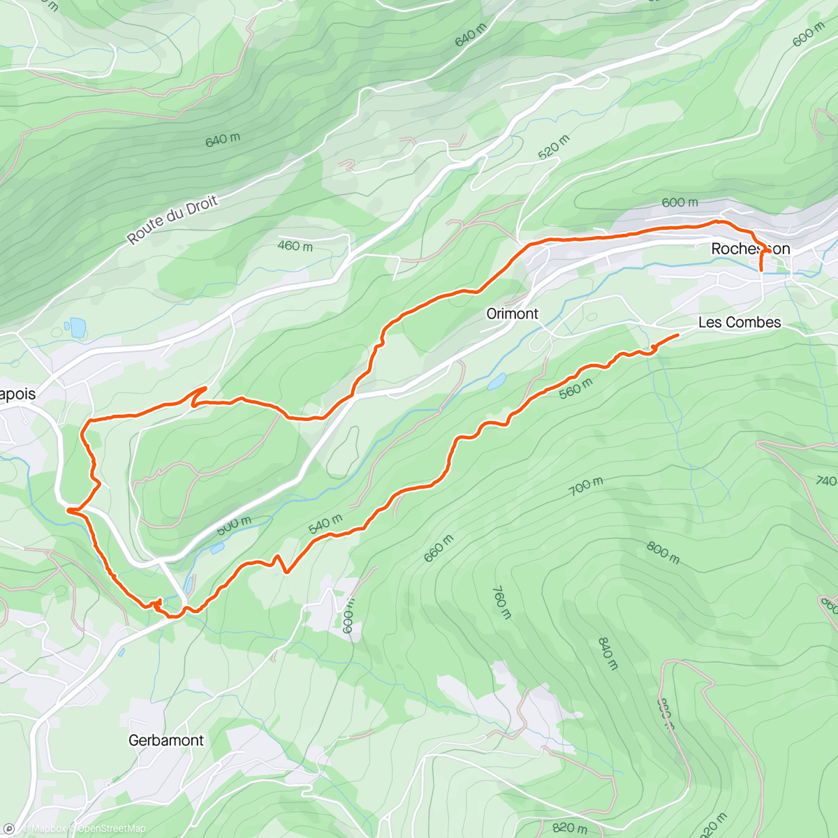 Map of the activity, Cascade du Bouchot ! De l’eau de l’eau de l’eau