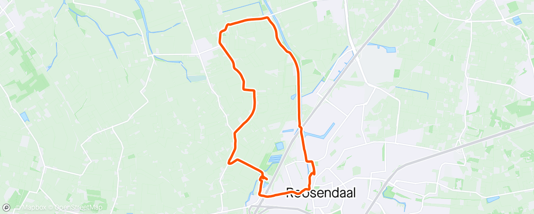 Map of the activity, Wakker worden in Brabant, vanmiddag en vanavond mooie groepen trainen met Erik in Roosendaal! Dus beginnen met relaxed rondje 🍀☀️🙌✅