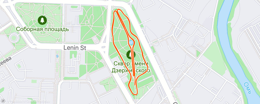 Map of the activity, Утренний забег