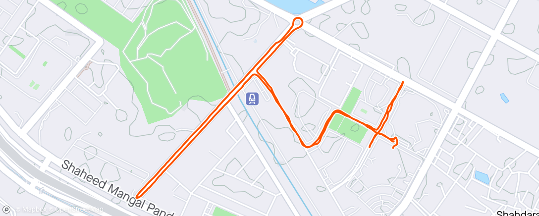 Map of the activity, Easy & light walk / jog