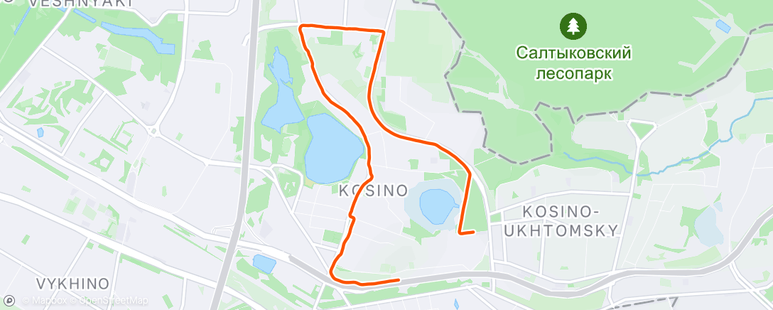 Map of the activity, Wake-up run