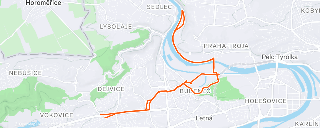 Map of the activity, Večerko