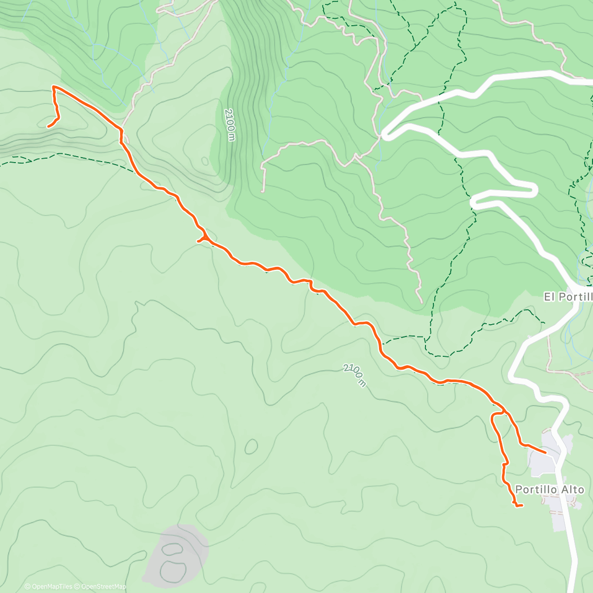 Map of the activity, Afternoon Hike