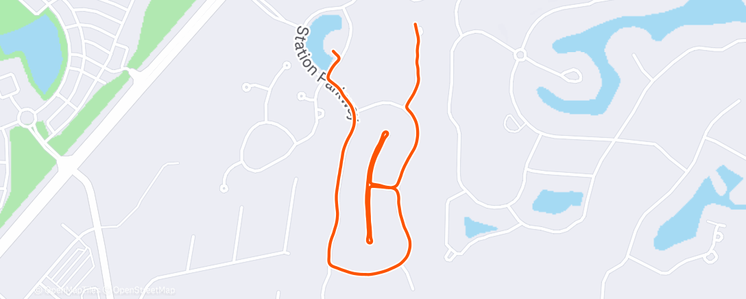 Map of the activity, Morning Run