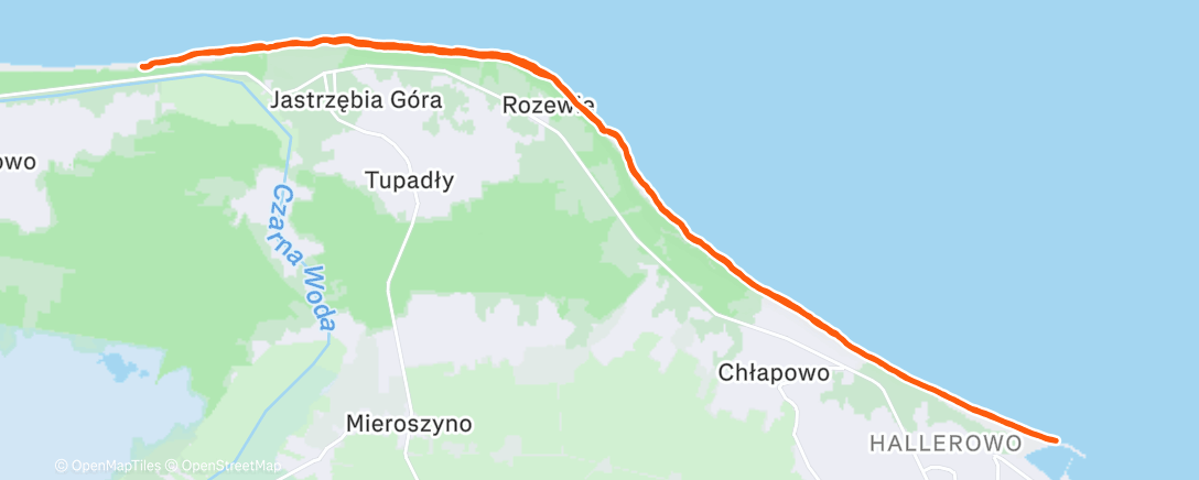 Map of the activity, Lunch Run