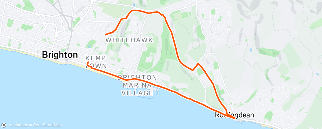Map of the activity, Lunch Run