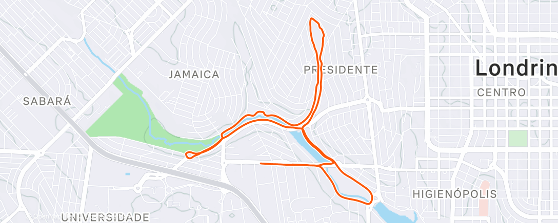 Map of the activity, Morning Run