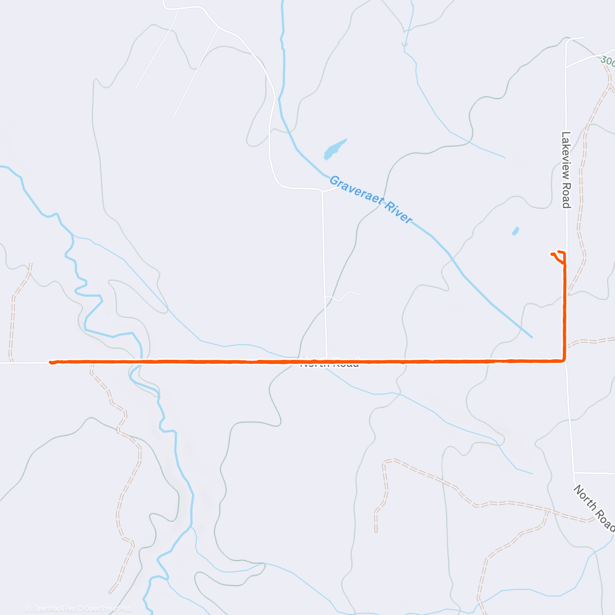 Map of the activity, Walk in the UP!!  Fun waking in the dark with all the snow!