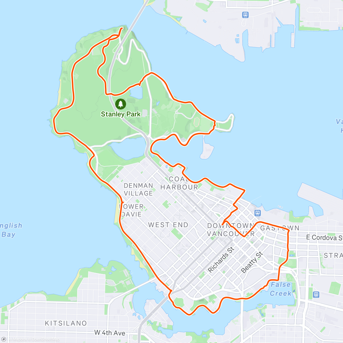 Map of the activity, Tourin Vancouver 😁