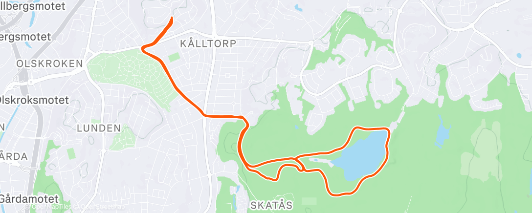 Map of the activity, Lunch Run