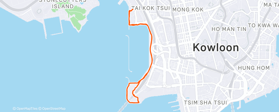 Map of the activity, Morning Run