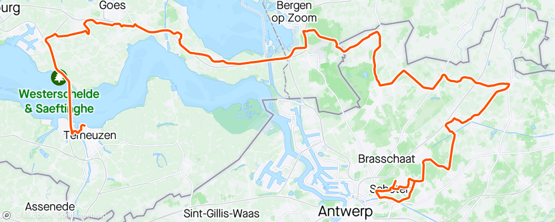 Map of the activity, Scheldeprijs