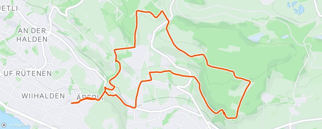 Map of the activity, Afternoon Run