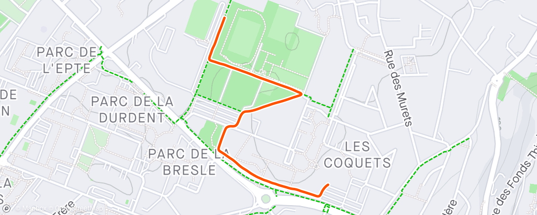 Map of the activity, Morning Run récup