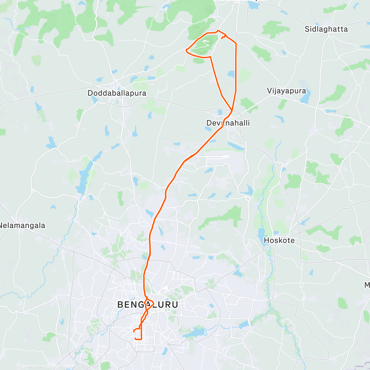 Map of the activity, Morning Ride