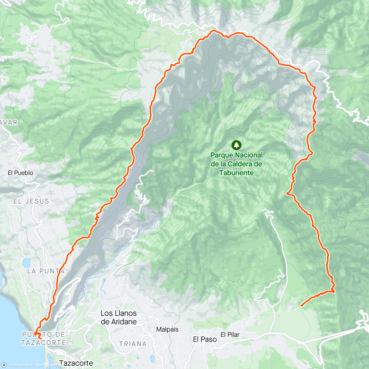 Map of the activity, Cela hrebenovka 🌋 LaPalma