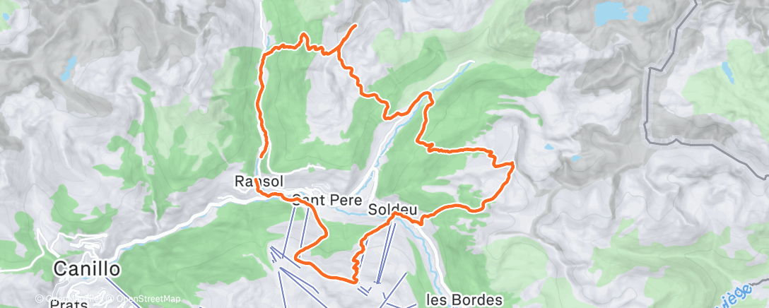 Map of the activity, Morning Backcountry Ski