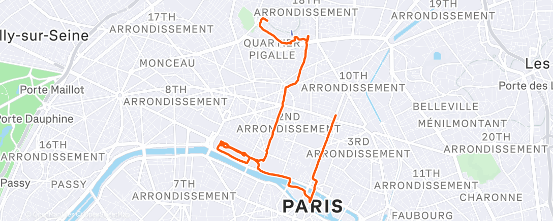 Map of the activity, Another layover jog