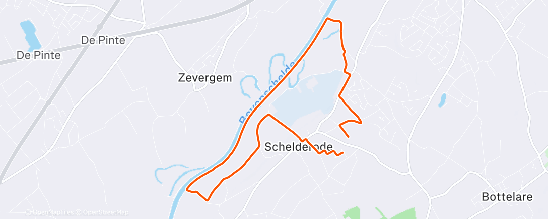 Map of the activity, Namiddagloop