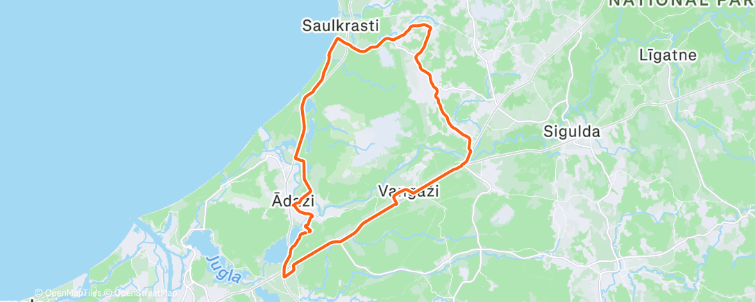 Map of the activity, Morning Ride
