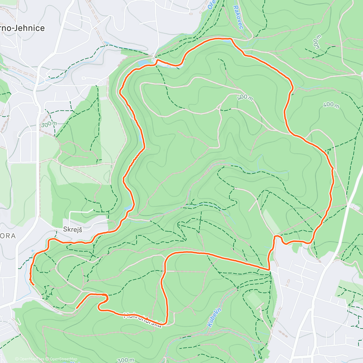 Карта физической активности (Afternoon Hike)