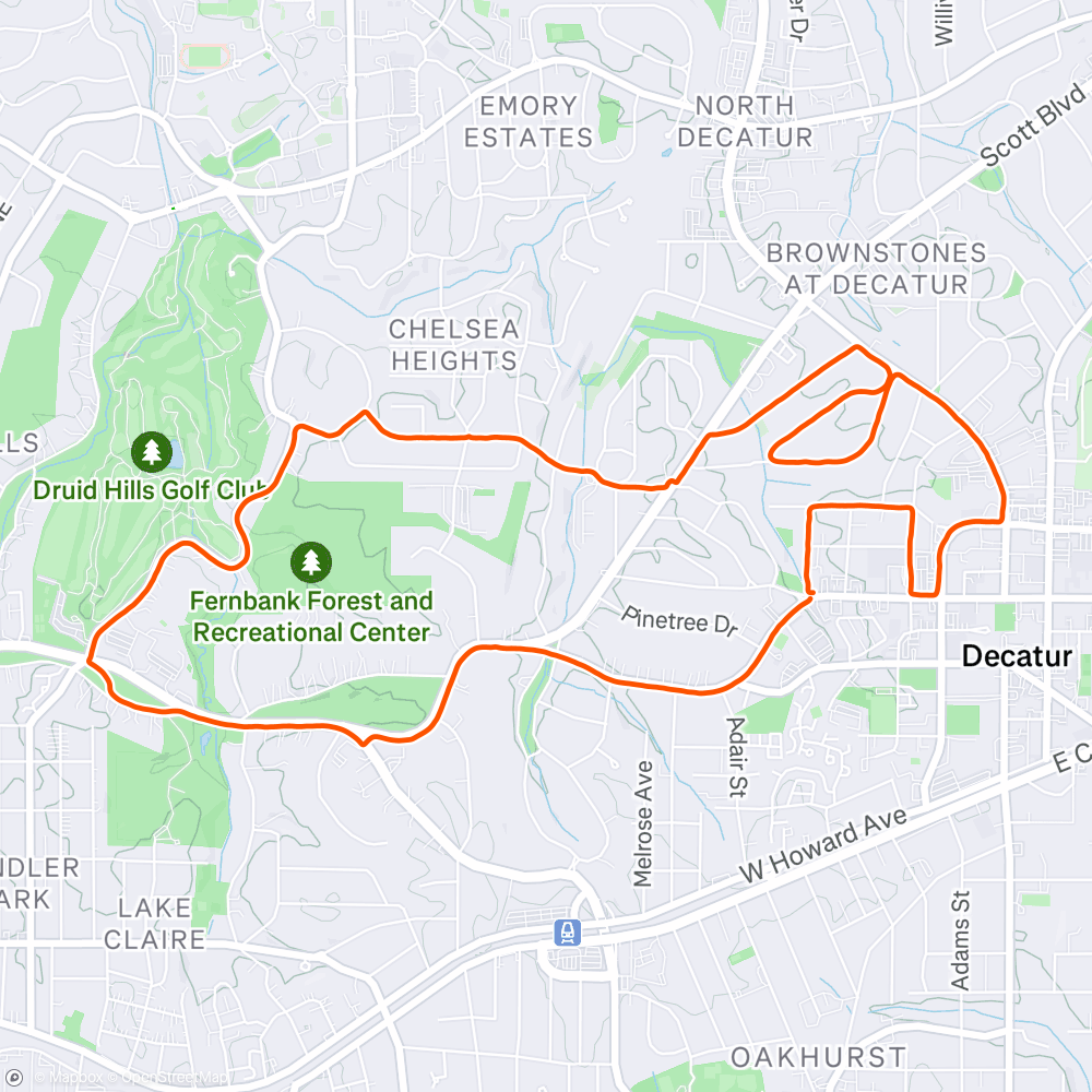 Map of the activity