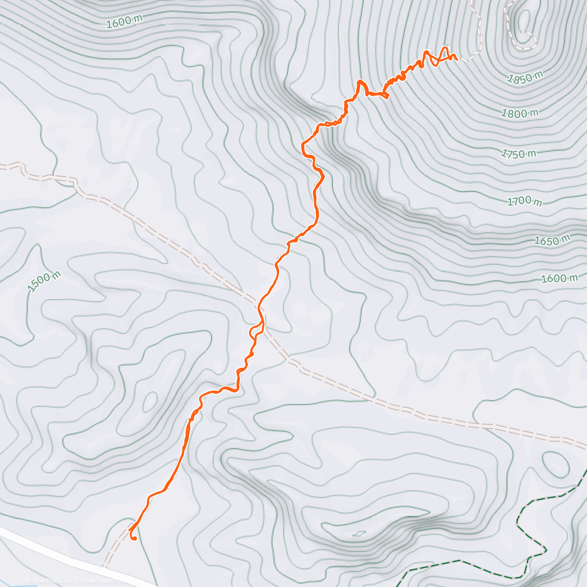 Map of the activity, Lunch Hike