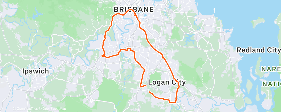 Map of the activity, Night Ride