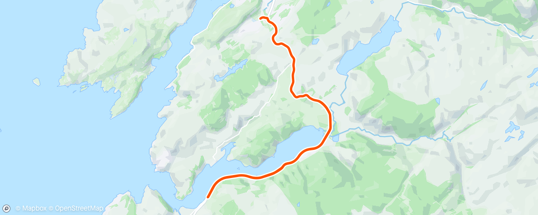 Map of the activity, Evening Ride