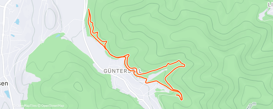 Peta aktivitas, Lauf am Nachmittag