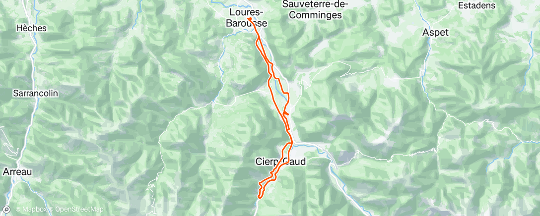 Map of the activity, Sortie vélo dans l'après-midi
