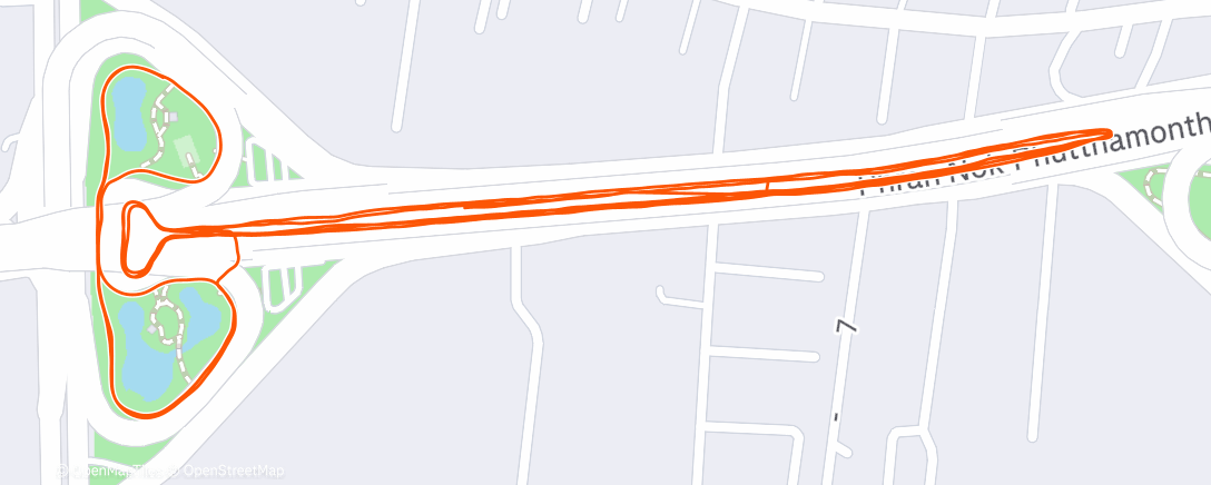 Map of the activity, Evening Run