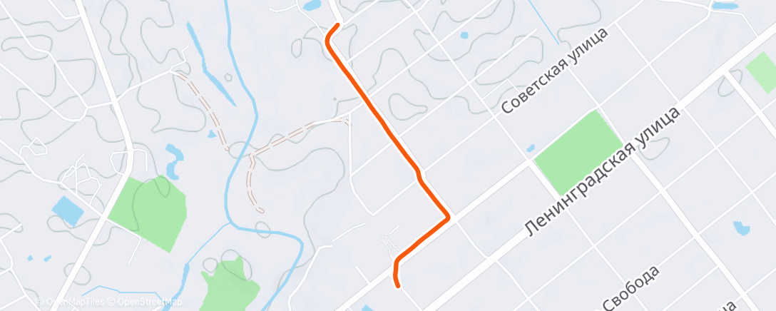 Map of the activity, Вечерняя прогулка