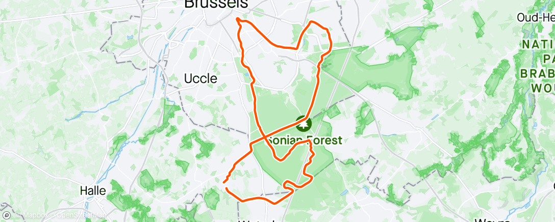 Mapa da atividade, Sortie vélo le matin