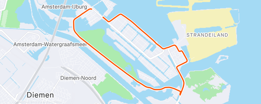 Map of the activity, Morning Run