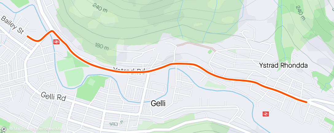 Map of the activity, Jog from club