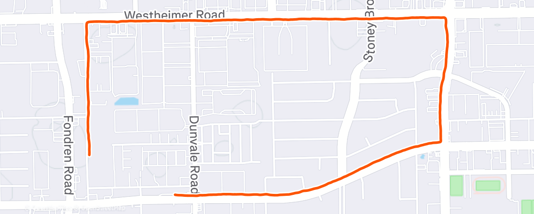 Map of the activity, Morning Run