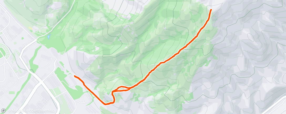 Map of the activity, Afternoon Trail Run