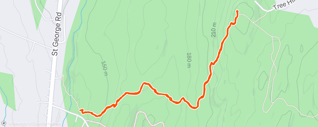 Map of the activity, Afternoon Hike