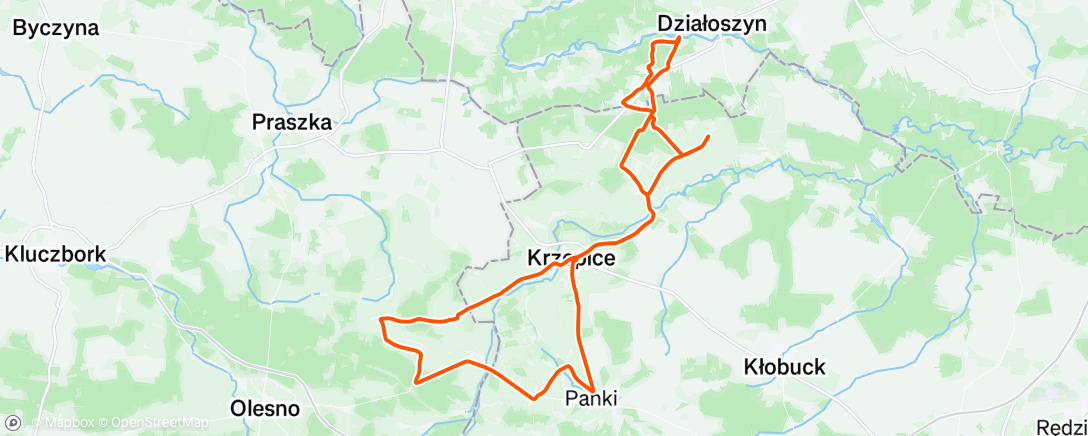 Map of the activity, Afternoon Gravel Ride