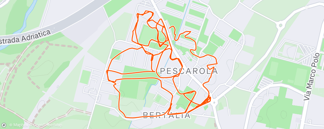 Map of the activity, Pescarola